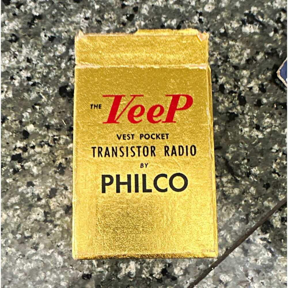 Philco VeeP Vest Pocket Transistor Radio w/ Original Box & Manual 1960s vintage